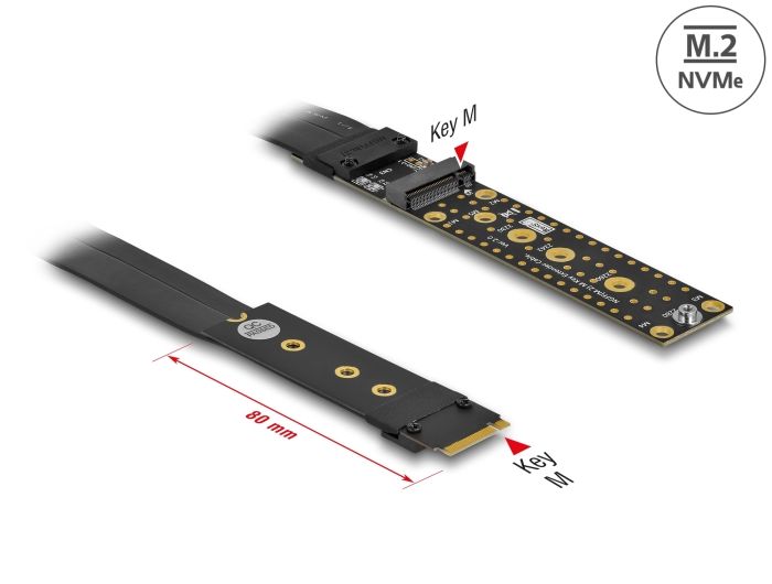 DELOCK RISER CARD M.2 KEY M EXTENSION NVME WITH 20 CM CABLE_2