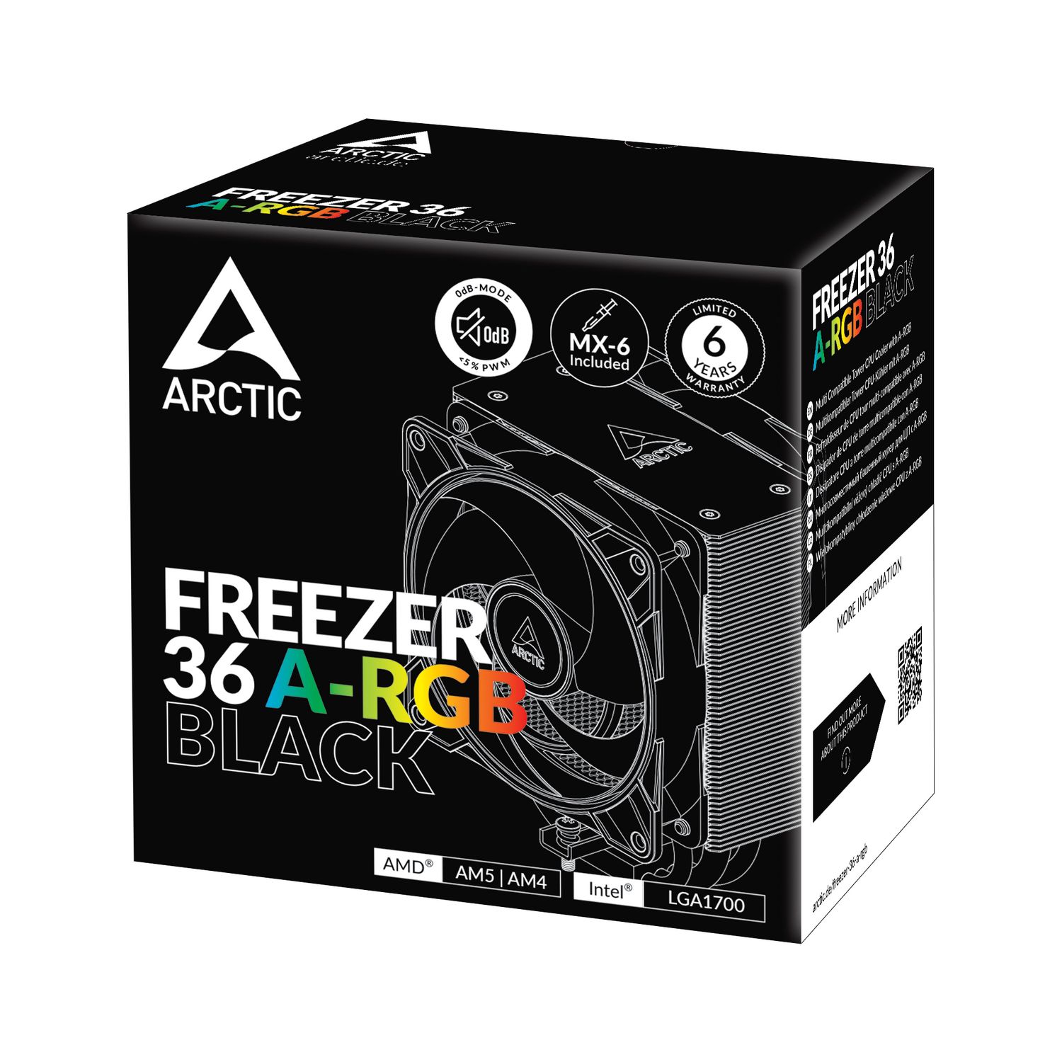 Freezer 36 A-RGB Black, 120mm, Intel/ AMD, Negru_10