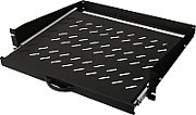 2U extendib. shelf for cabinets from 450 mm depth 88x483x352 mm, up to 30 kg, black (RAL 9005)