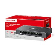 Mercusys Desktop switch 8 porturi Gigabit, MS108GP, 7 porturi POE (1-7) , buget POE: 65 W, Standarde si protocoale: IEEE 802.3x Flow Control, Dimensiuni: 171*98*27 mm._2