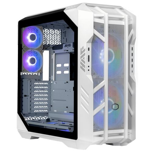 CARCASA Cooler Master HAF 700, Tower, E-ATX, fara sursa, 5xfan, USB 3.2 gen2 Type-C x 1, USB 3.2 gen 1 x 4, audio, mic, LED controller ARGB, , PSU shroud, 8 sloturi expansiune, iluminare , alb, 