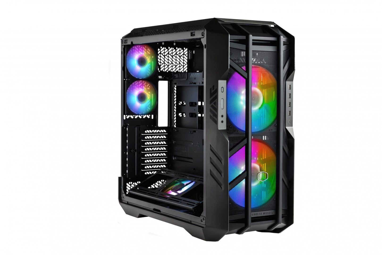 CARCASA Cooler Master HAF 700, Tower, E-ATX, fara sursa, 5xfan, USB 3.2 gen2 Type-C x 1, USB 3.2 gen 1 x 4, audio, mic, LED controller ARGB, , PSU shroud, 8 sloturi expansiune, iluminare , gri, 