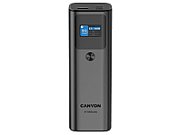 CANYON PB-2010, allowed for air travel power bank 27000mAh/97.2Wh Li-poly battery, in/out:2xUSB-C PD3.1 140W, out:USB-A QC 3.0 22.5W,TFT display,Dark Grey_1