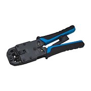 CLESTE sertizare conectori RJ45, SPACER, Unealta dezizolare cablu si punch, functii: sertizare mufe, RJ45, RJ0, RJ11, taiere cablu. 