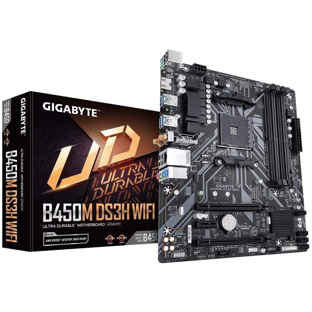 GIGABYTE B450M DS3H WIFI AM4 4xDDR4 4xSATA 1xM.2_2