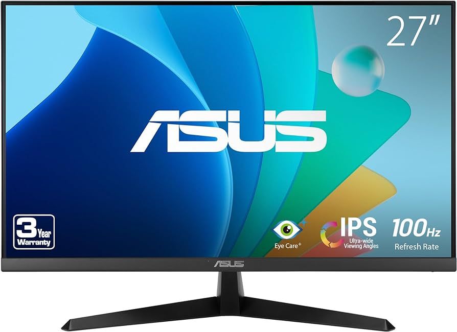 Monitor 27 inch LED ASUS VY279HF 1920 x 1080 pixeli, 100 Hz, 1 ms, Negru