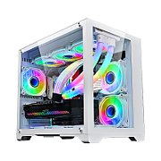 Carcasa 1STPLAYER MV6 Mid Tower ARGB NEGRU, Tempered Glass, Sloturi Expansiune 4, Drive Bays: 2x3.5