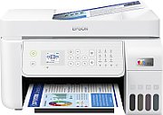 Multifunctional inkjet color Epson EcoTank CISS L5316, culoare: alb, dimensiune A4(Printare,Copiere, Scanare, Fax), printare borderless, viteza 33ppm alb-negru, 15ppm color, rezolutie 5760 x 1440 dpi, alimentare hartie 100 coli, ADF 30 coli, scanner CIS, rezolutie 1200 x 2400 dpi, interfata: USB_1