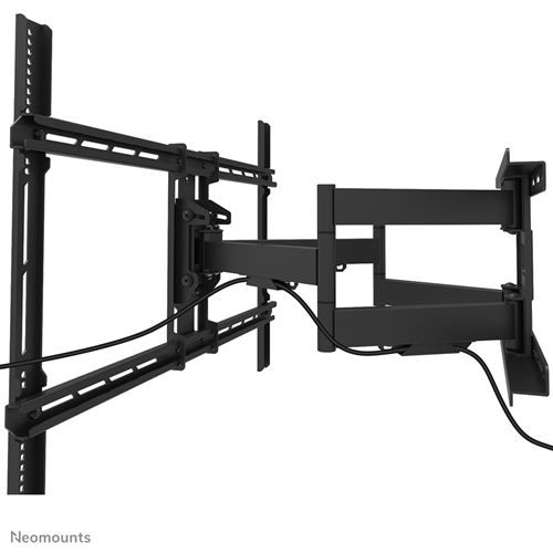 Suport de perete Nemounts Select, pentru display-uri cu o diagonala 55 -110 , suporta pana la 125kg, pivotare 45° cu inclinatie 12°, rotire: +3°, -3°,VESA min. 300x200mm, VESA max. 800x600mm, distanta fata de perete 8,2-70,3 cm, securizabil (surub pentru securizare inclus), garantie 5 ani, negru