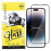 FOLIE STICLA  Spacer pentru Iphone 15 Plus, grosime 0.3mm, acoperire totala ecran, strat special anti-ulei si anti-amprenta, Tempered Glass, sticla 9D, duritate 9H 