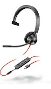 Poly Blackwire 3315 Monaural USB-C Headset +3.5mm Plug +USB-C/A Adapter_1