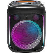 CANYON OnFun 5, Partybox speaker,Spec: speaker drivers: 6.5''+1.5'tweeter Power Output : 40W Lithium Battery : 7.4v 3600mAh Function : AUX+TF+MIC+BT+USB+DSP+EQ+ehco+. Color: Black body,orange handle._1