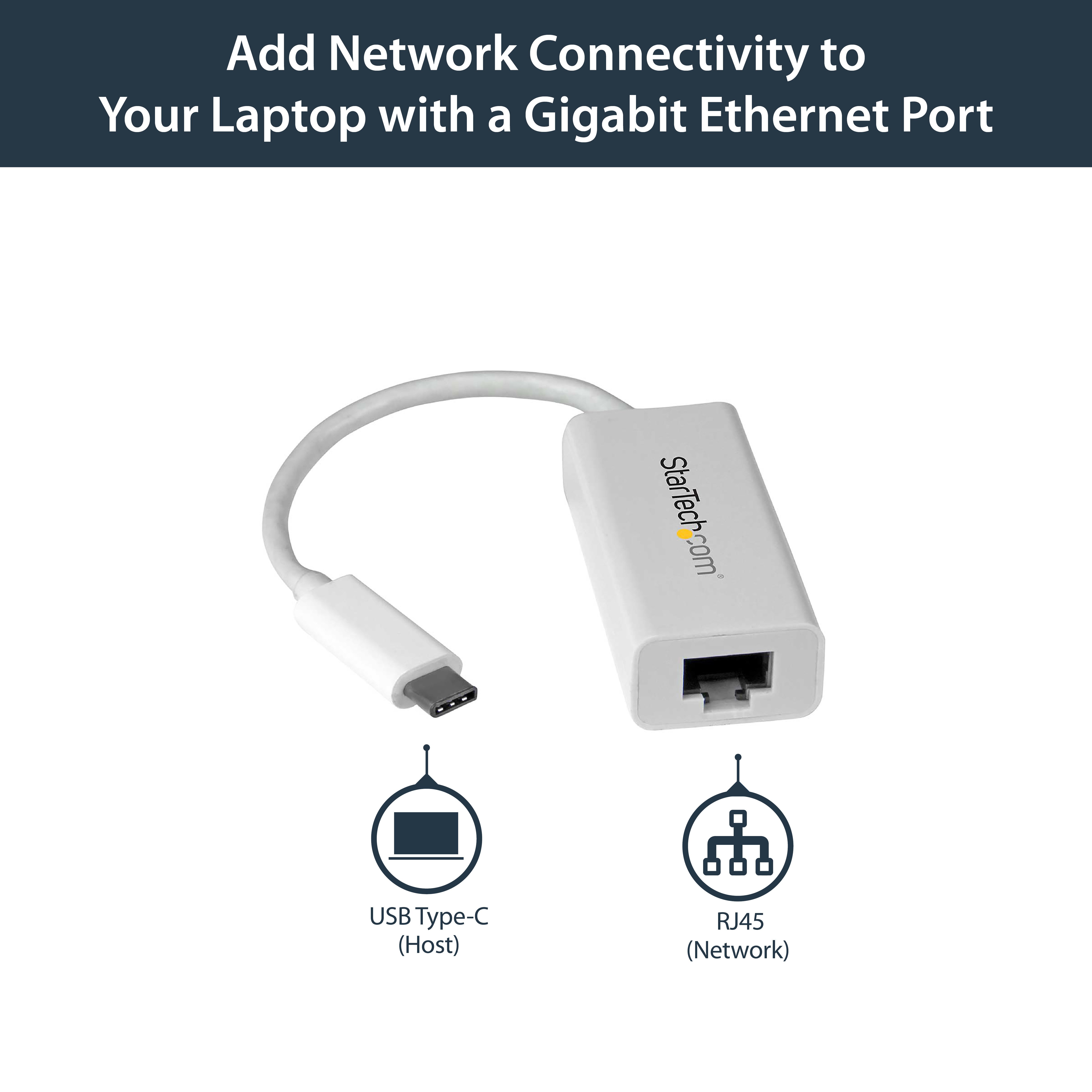 USB-C TO GIGABIT ADAPTER/W NATIVE DRIVER SUPPORT WHITE_5