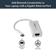 USB-C TO GIGABIT ADAPTER/W NATIVE DRIVER SUPPORT WHITE_5