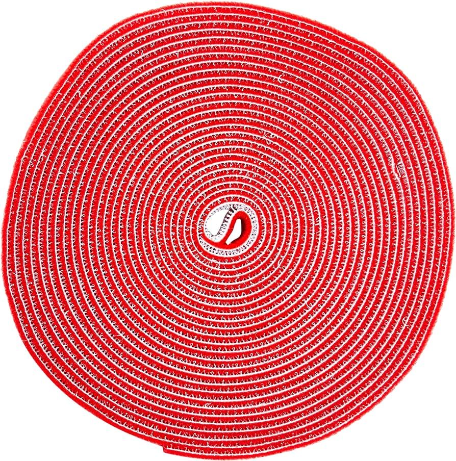 HOOK AND LOOP ROLL 25FT./- RED - RESUABLE_2