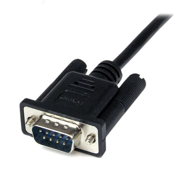 2M BLACK DB9 NULL MODEM CABLE/._4