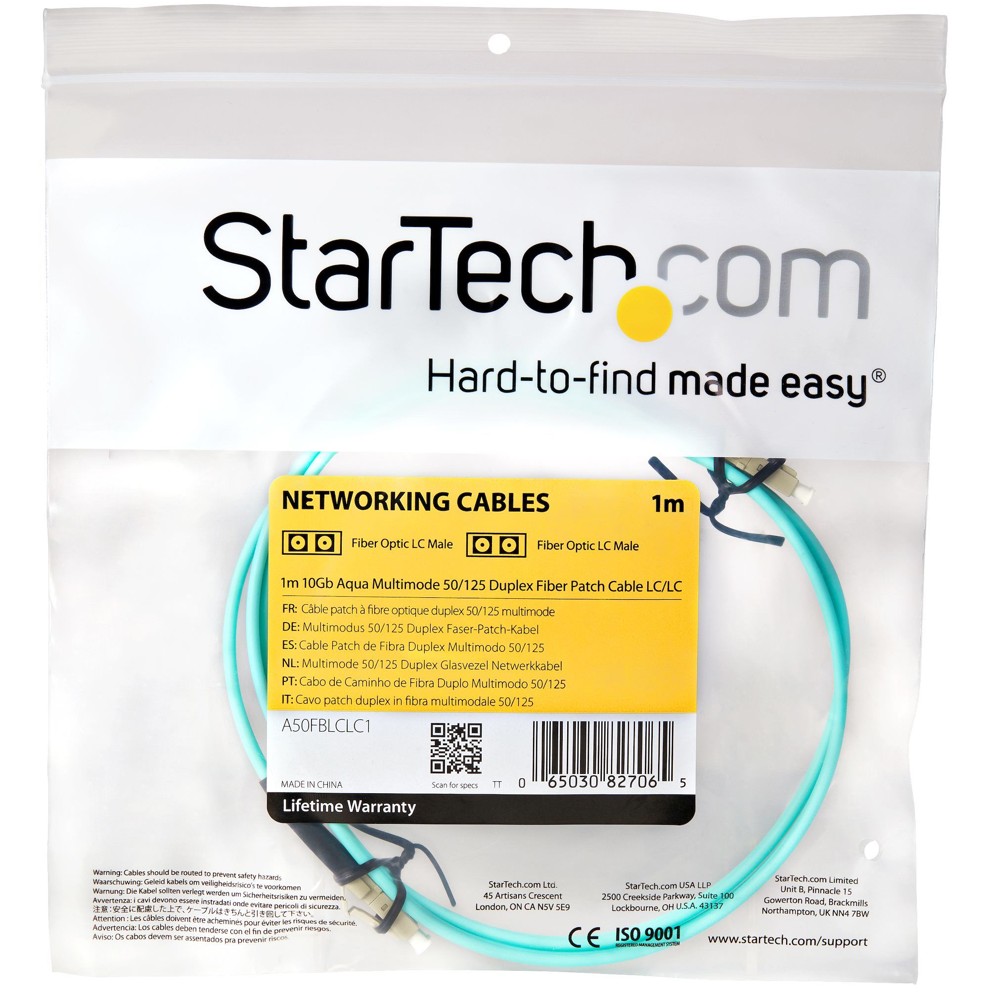 1M AQUA FIBER PATCH CABLE/._4