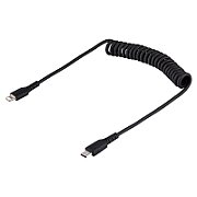 USB C TO LIGHTNING CABLE - 1M/(3.3FT) COILED CABLE BLACK_2