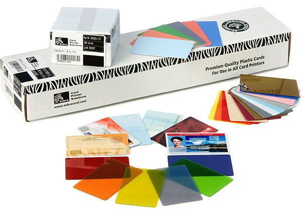 Zebra color PVC card - silver metallic, 30 mil (500 cards)_2