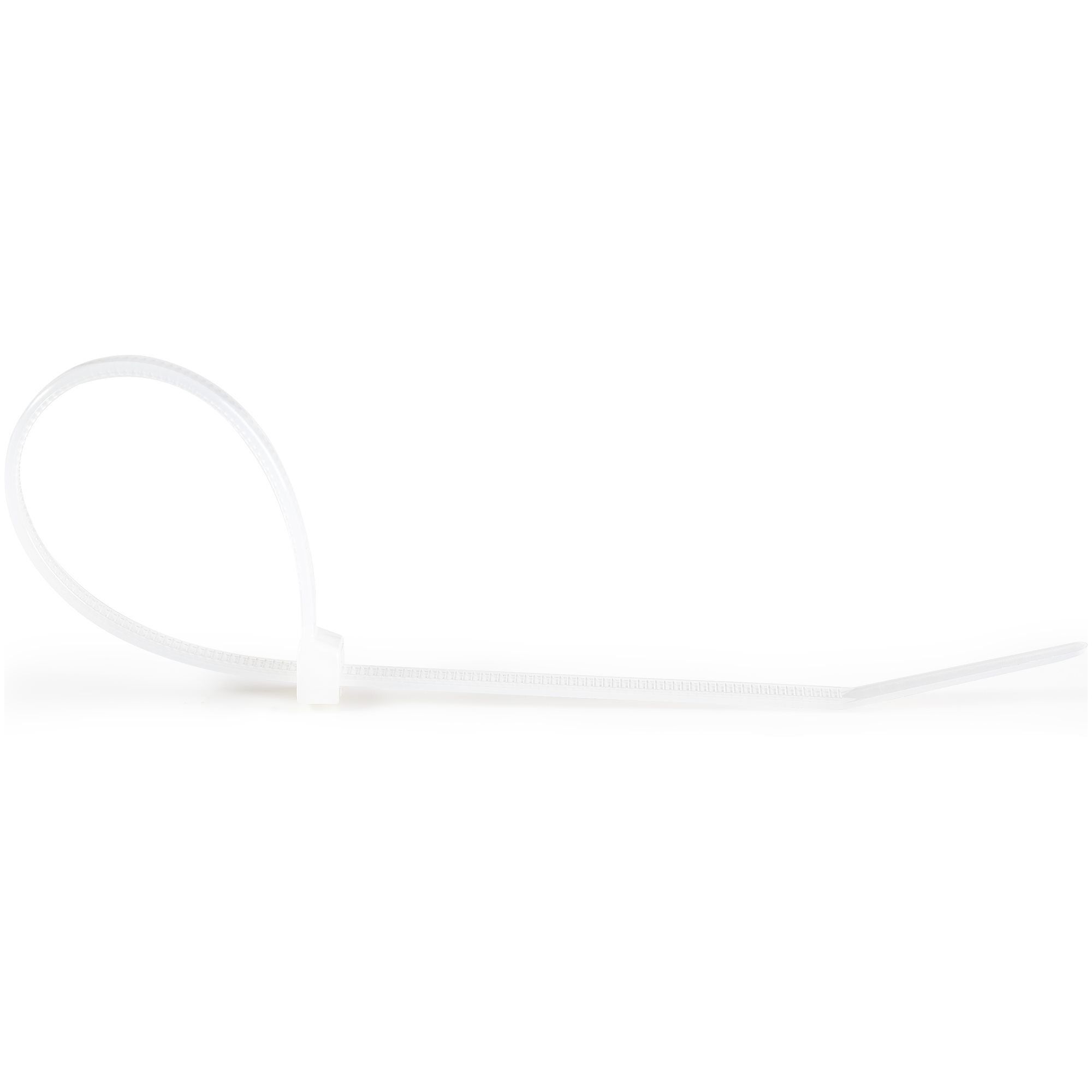 100 PACK 10 CABLE TIES -WHITE/NYLON ZIP TIE WRAPS UL TAA_2