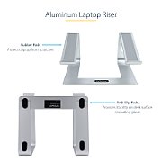 LAPTOP STAND FOR DESK 5KG/11LB/FOR LAPTOP - ANGLED - 5KG_14