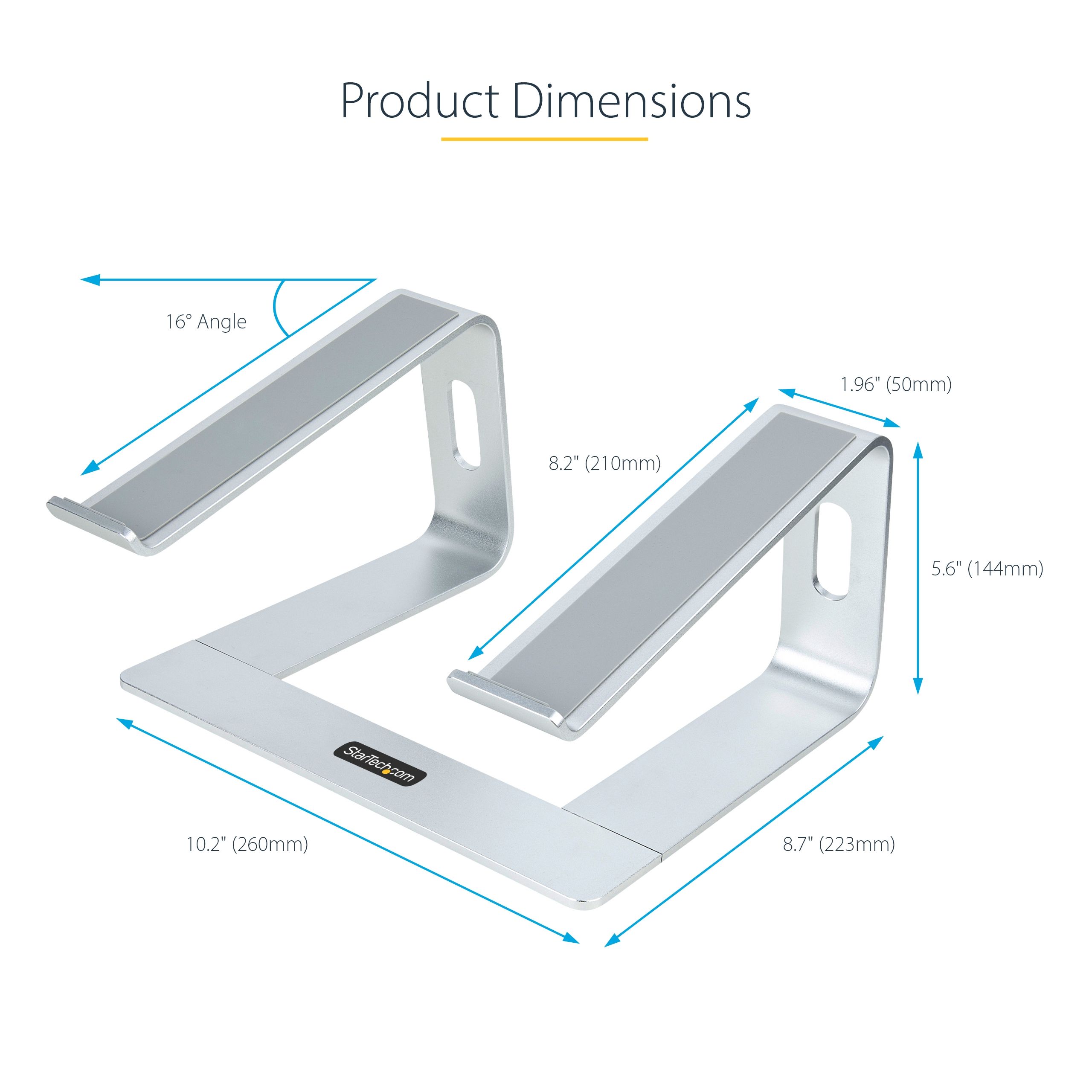 LAPTOP STAND FOR DESK 5KG/11LB/FOR LAPTOP - ANGLED - 5KG_15