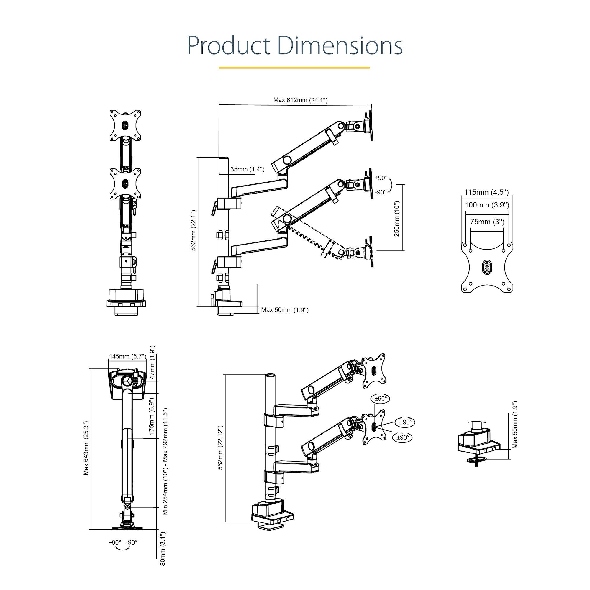 DESK MOUNT DUAL MONITOR ARM/._18