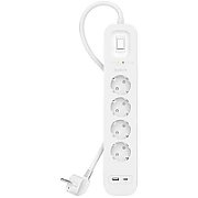 SOCKET STRIP WITH OVERVOLTAGE/PROTECTION 4-WAY WITH 1 X USB-A_1