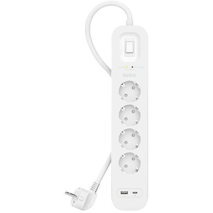 SOCKET STRIP WITH OVERVOLTAGE/PROTECTION 4-WAY WITH 1 X USB-A_2