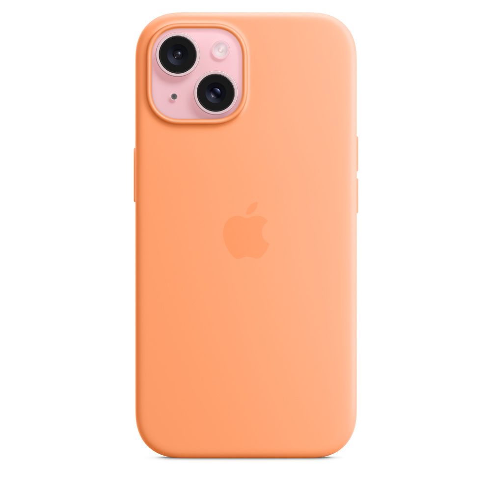 IPHONE 15 SILICONE CASE/WITH MAGSAFE - ORANGE SORBET_2