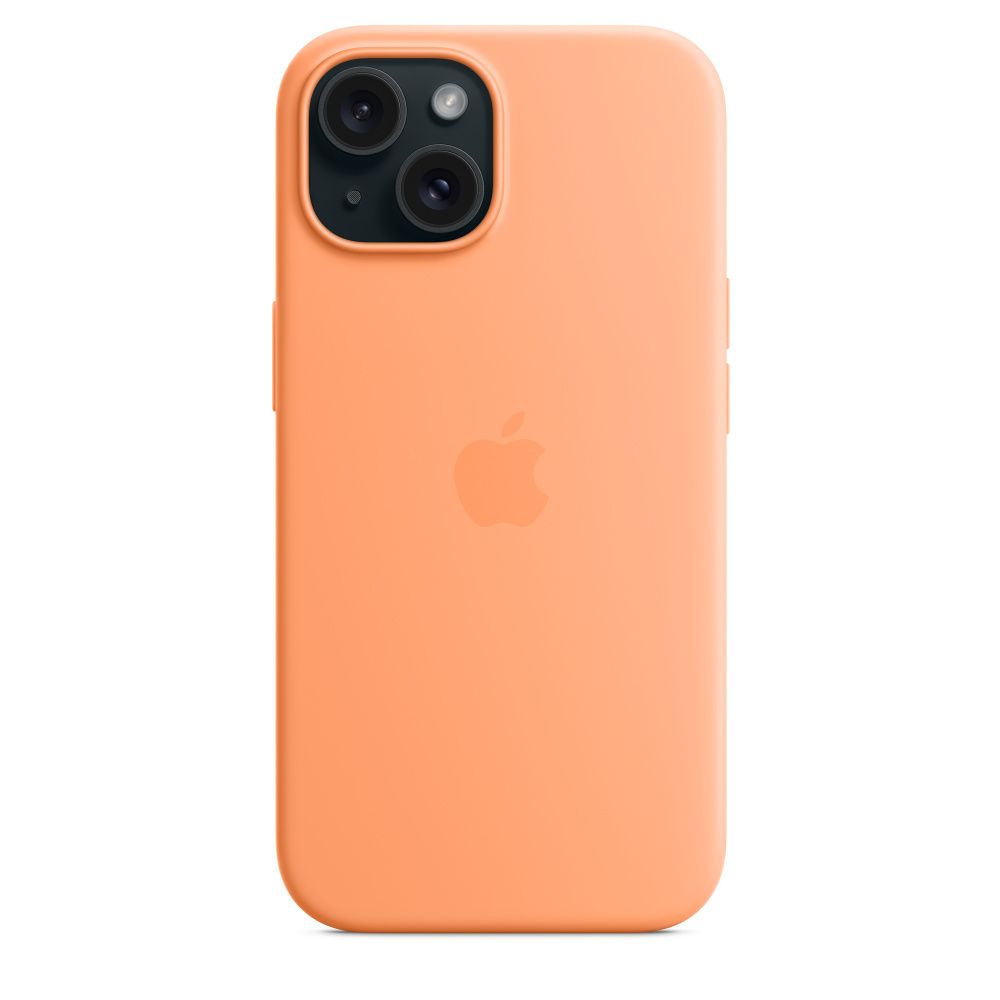 IPHONE 15 SILICONE CASE/WITH MAGSAFE - ORANGE SORBET_5