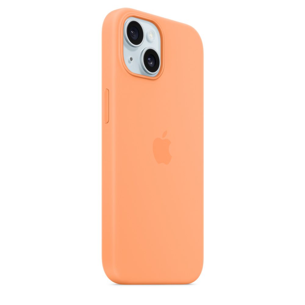 IPHONE 15 SILICONE CASE/WITH MAGSAFE - ORANGE SORBET_6