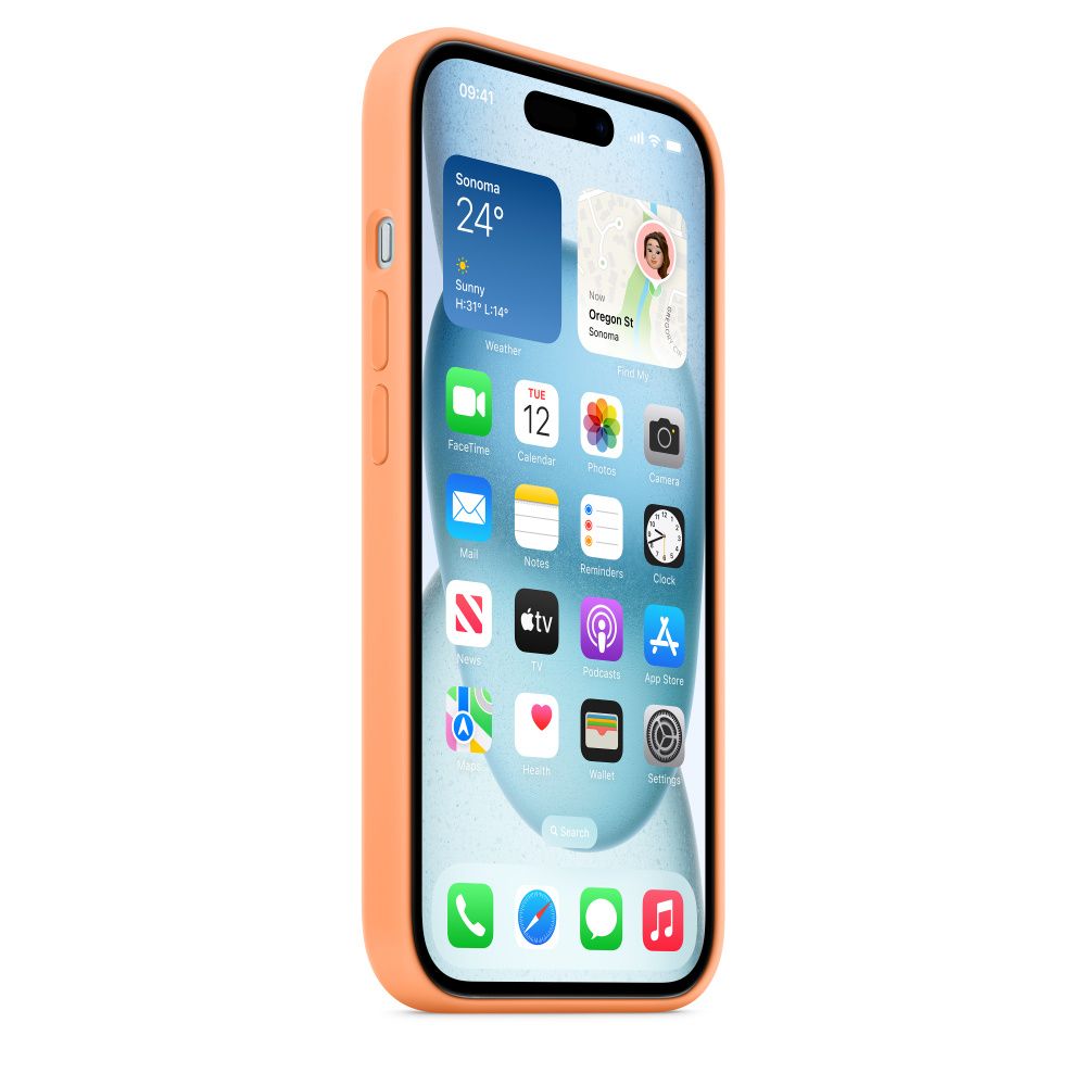 IPHONE 15 SILICONE CASE/WITH MAGSAFE - ORANGE SORBET_7