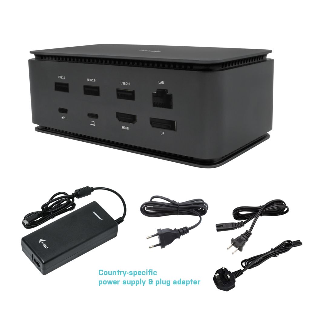 I-TEC USB4 DUAL DOCK + CHARGER/PD 80W + UNIVERSAL CHARGER 112W_4