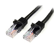 0.5M BLACK CAT5E PATCH CABLE/SNAGLESS ETHERNET CABLE - UTP_1