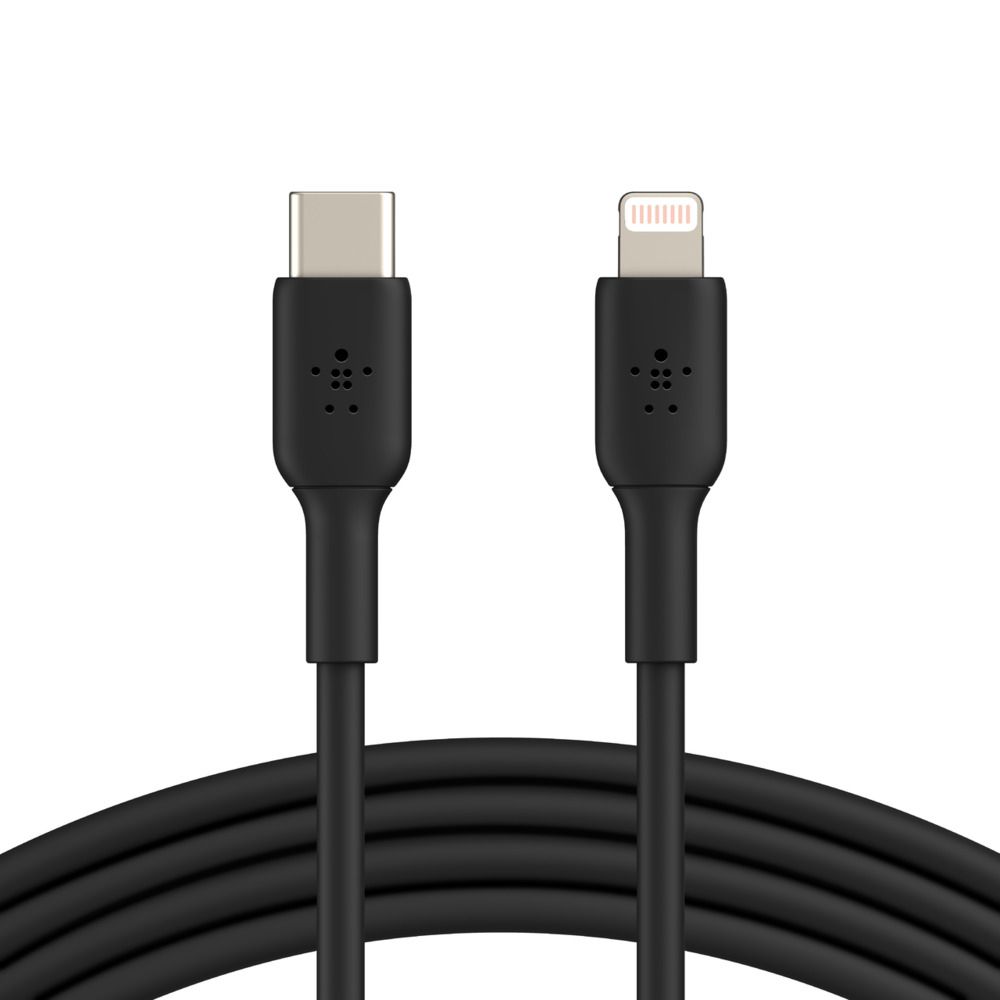 LIGHTNING/USB-C CABLE/PVC MFI 1M BLACK