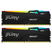 Memorie Kingston FURY Beast 16 GB DDR5 5600 MHz CL40, kit 2 x 8 GB, XMP 3.0, Negru, RGB