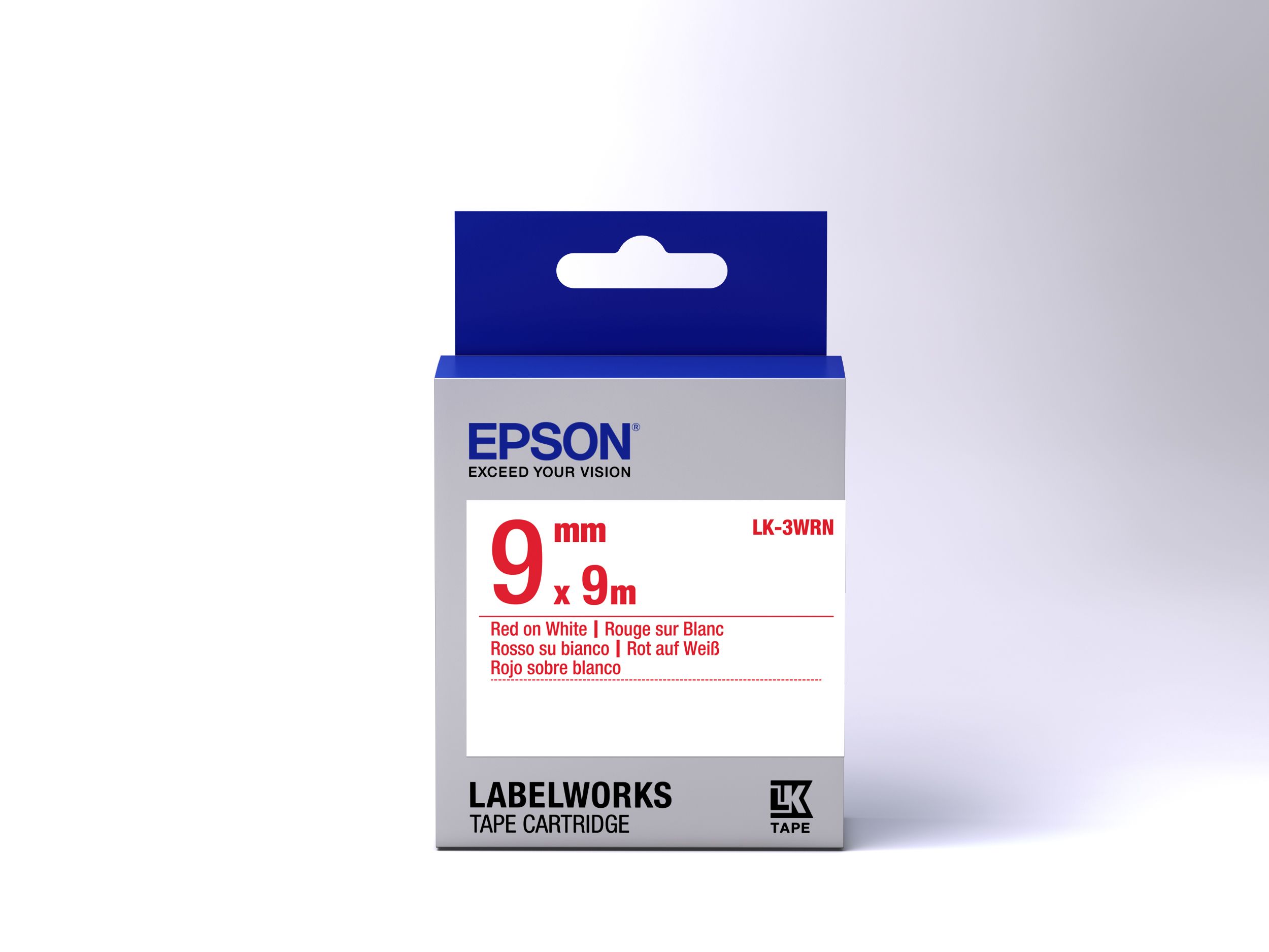 Epson Label Cartridge Standard LK-3WRN Red/White 9mm (9m)_2