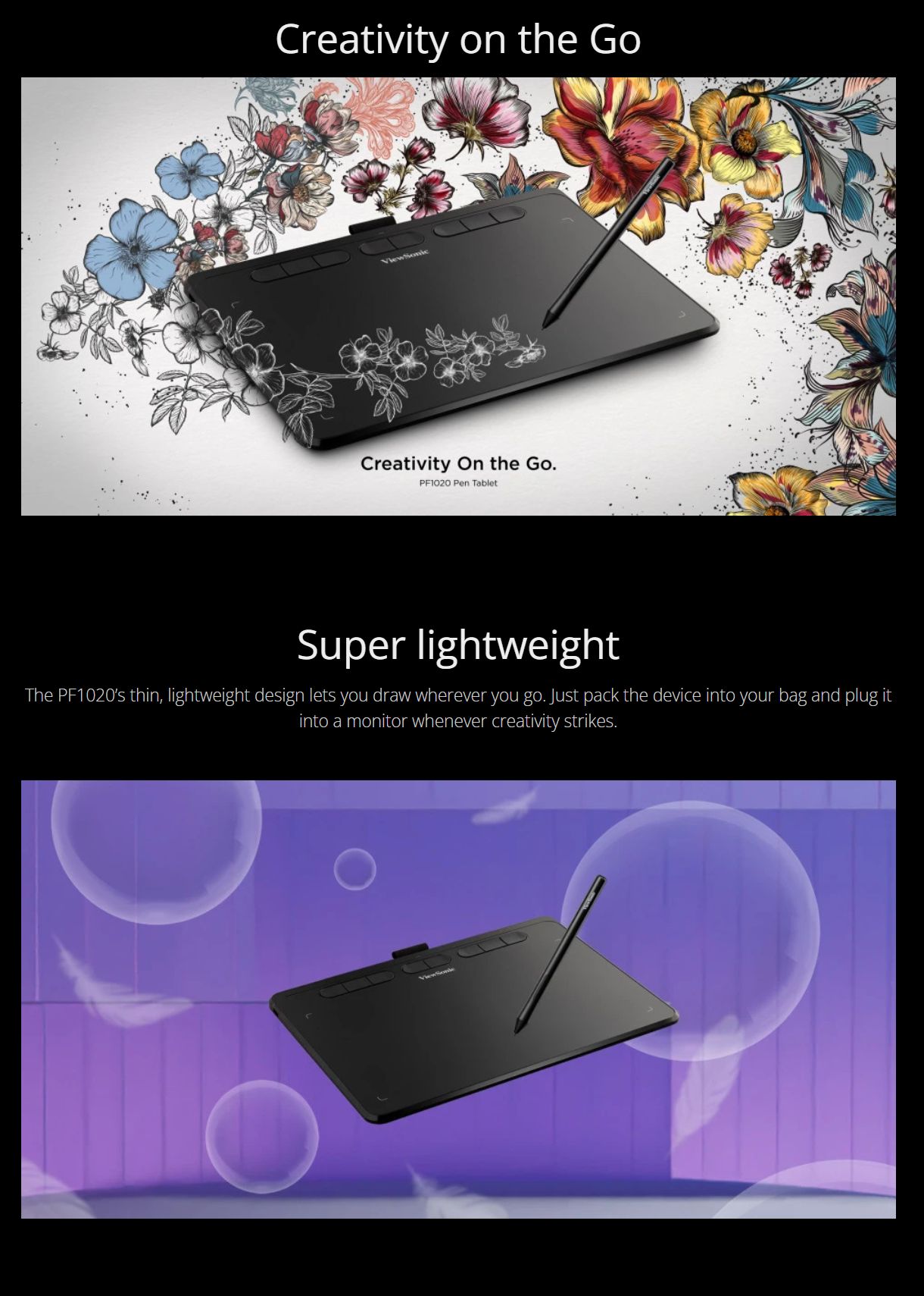 Tableta grafica 10.1'' Viewsonic PF1020
