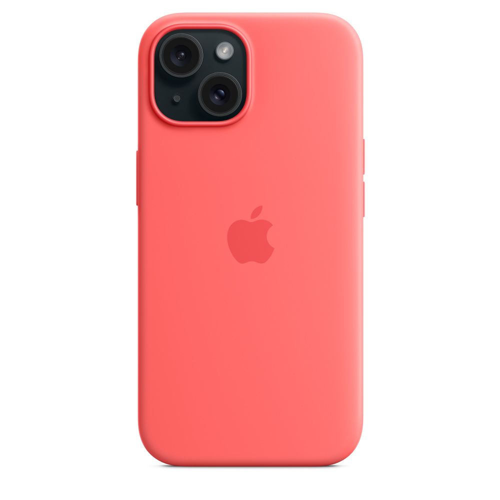 IPHONE 15 SILICONE CASE/WITH MAGSAFE - GUAVA_5