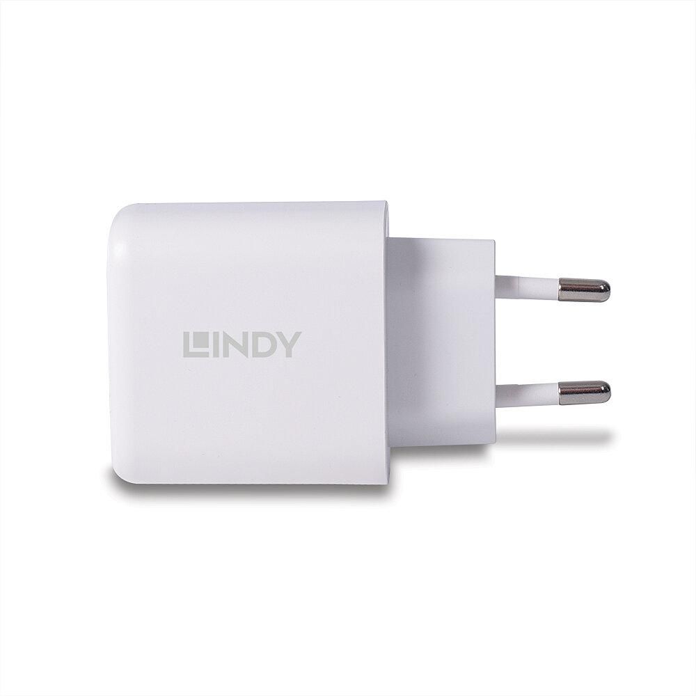 Incarcator Lindy USB A & C, 65W, putere intrare 100-240VAC, 50/60Hz 0.6A, putere iesire USB Type A: 5V 3A, 9V 2A, 12V 1.5A USB Type C: V V 3A, 9V 3A, 12V 2.5A, 15V 2A, 20V 1.5A, PPS33 11V 2.7A, PPS33 16V 1.88A USB Type A & C: 5V 3Apower, alb_3