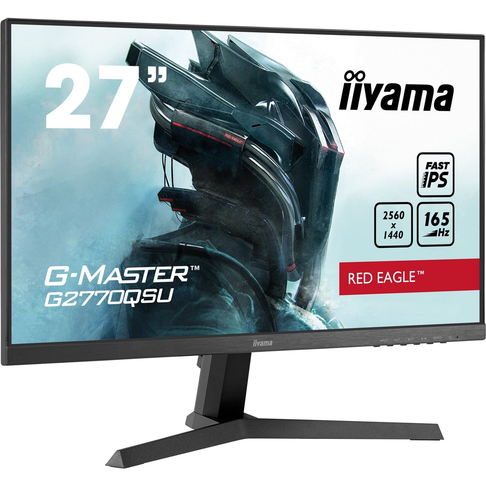 IIYAMA Monitor LED G2770QSU-B1 Fast IPS, matte finish 2560 x 1440 @165Hz  400 cd/m² 	0.5ms HDMI DP USB Hub tilt_2