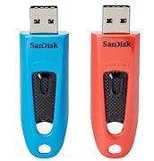 ULTRA 64GB USB 3.0 FLASH DRIVE/130MB/S READ TWIN PACK (BLUE AND_1