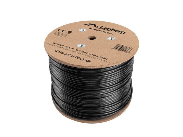 LANBERG LCU6-30CU-0305-BK Lanberg UTP solid gel. cable, CU, cat. 6, 305m, Black_3