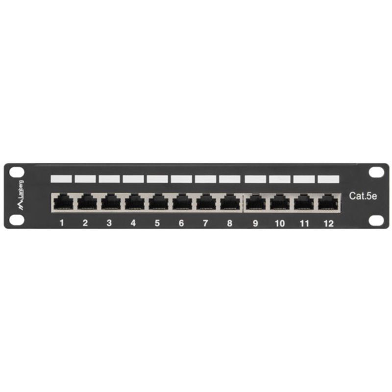 LANBERG PPF5-9012-B Lanberg Patch Panel 10, 12 port 1U, cat.5e, black_2