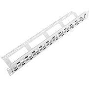 LANBERG PPKS-1224-S Lanberg keystone Patch Panel Blank 24 port Staggeged 1U with Organizer, grey_1