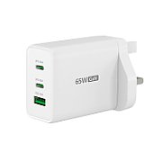 65W GAN USB-C 3-PORT CHARGER/UK WHITE_2