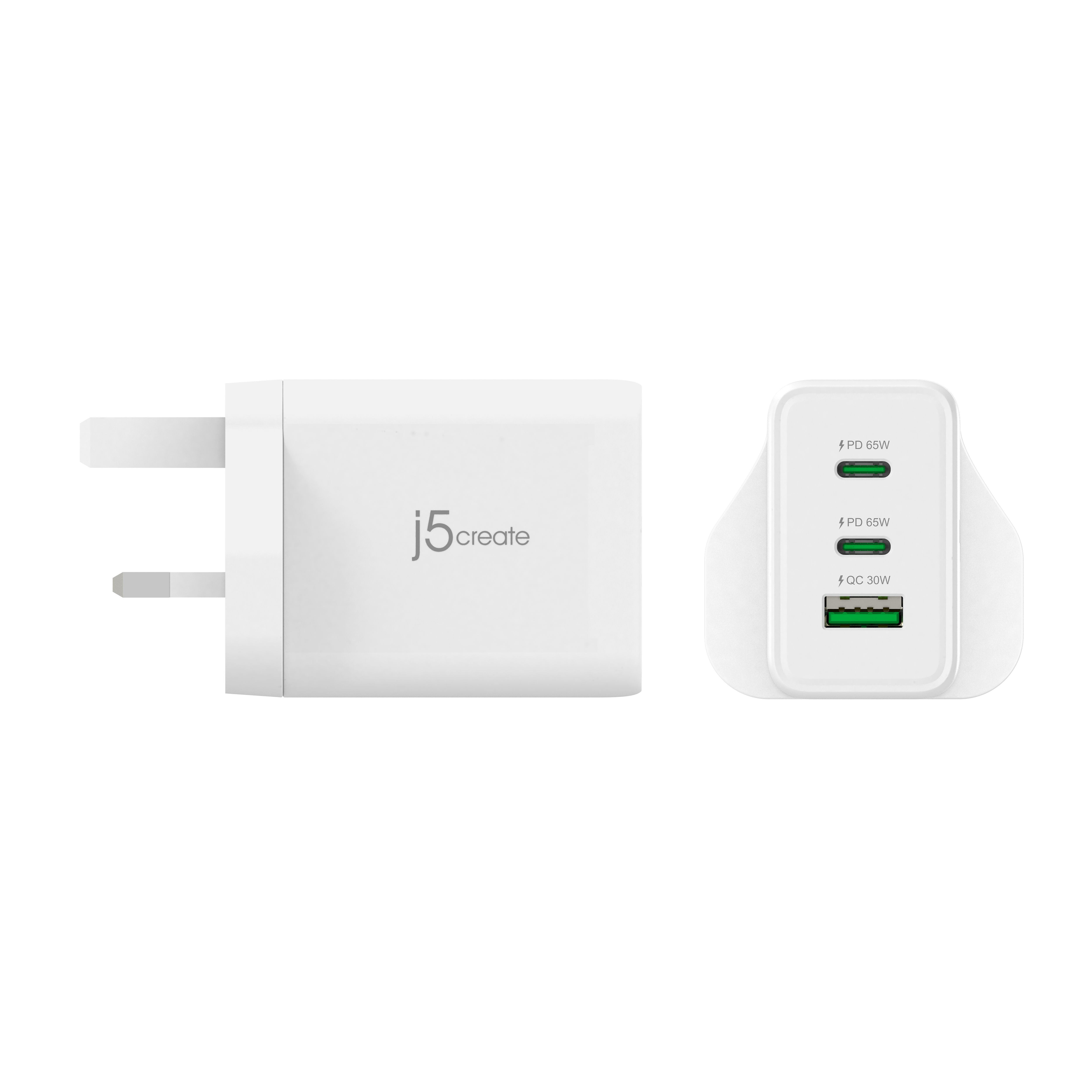 65W GAN USB-C 3-PORT CHARGER/UK WHITE_4