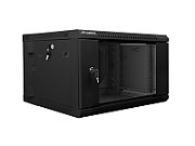 LANBERG WF02-6606-10B Lanberg wall-mounted double section rack 19 flat pack 6U/600x600mm black