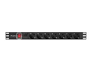 LANBERG PDU-07E-0200-IEC-BK Lanberg PDU 1U 10A, 7 sockets French, 2m, Black_1